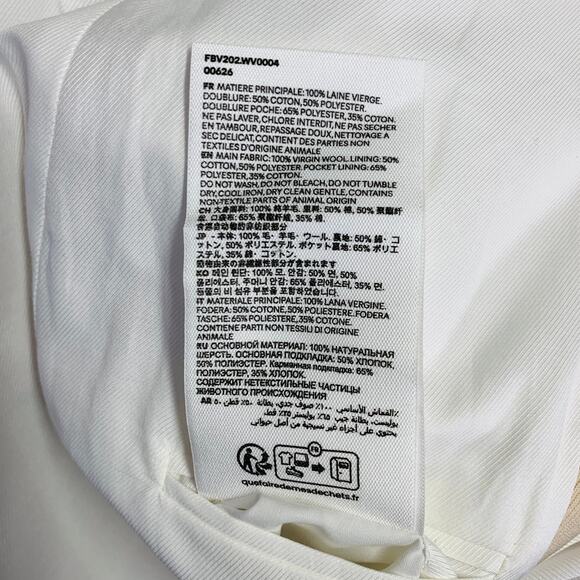 AMI by ALEXANDRE MATTIUSSI Size 34 Beige Wool Twill Double Breasted Sport Coat - Picture 10 of 10